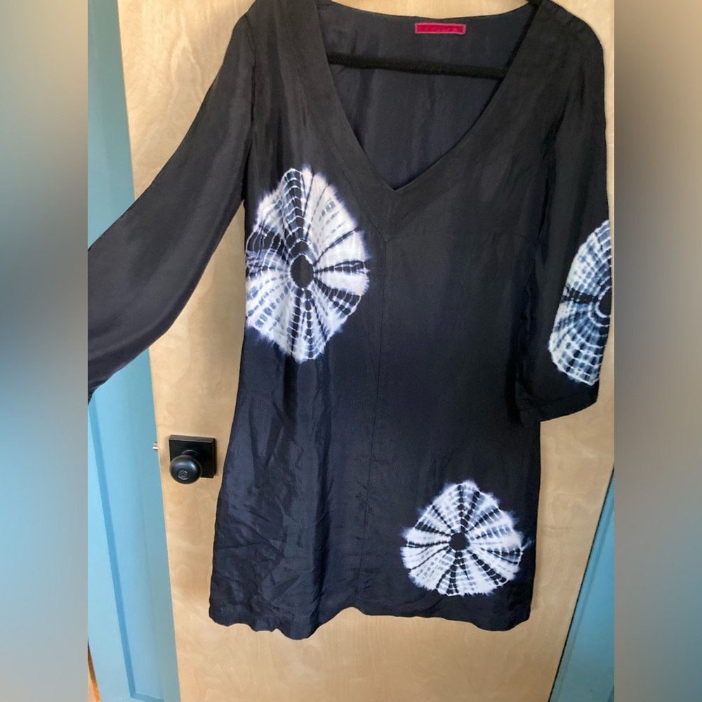 Velvet by Graham and Spencer pre 2017 rayon silk shibori dress